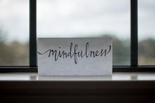 Paper with Mindfulness Calligraphy 