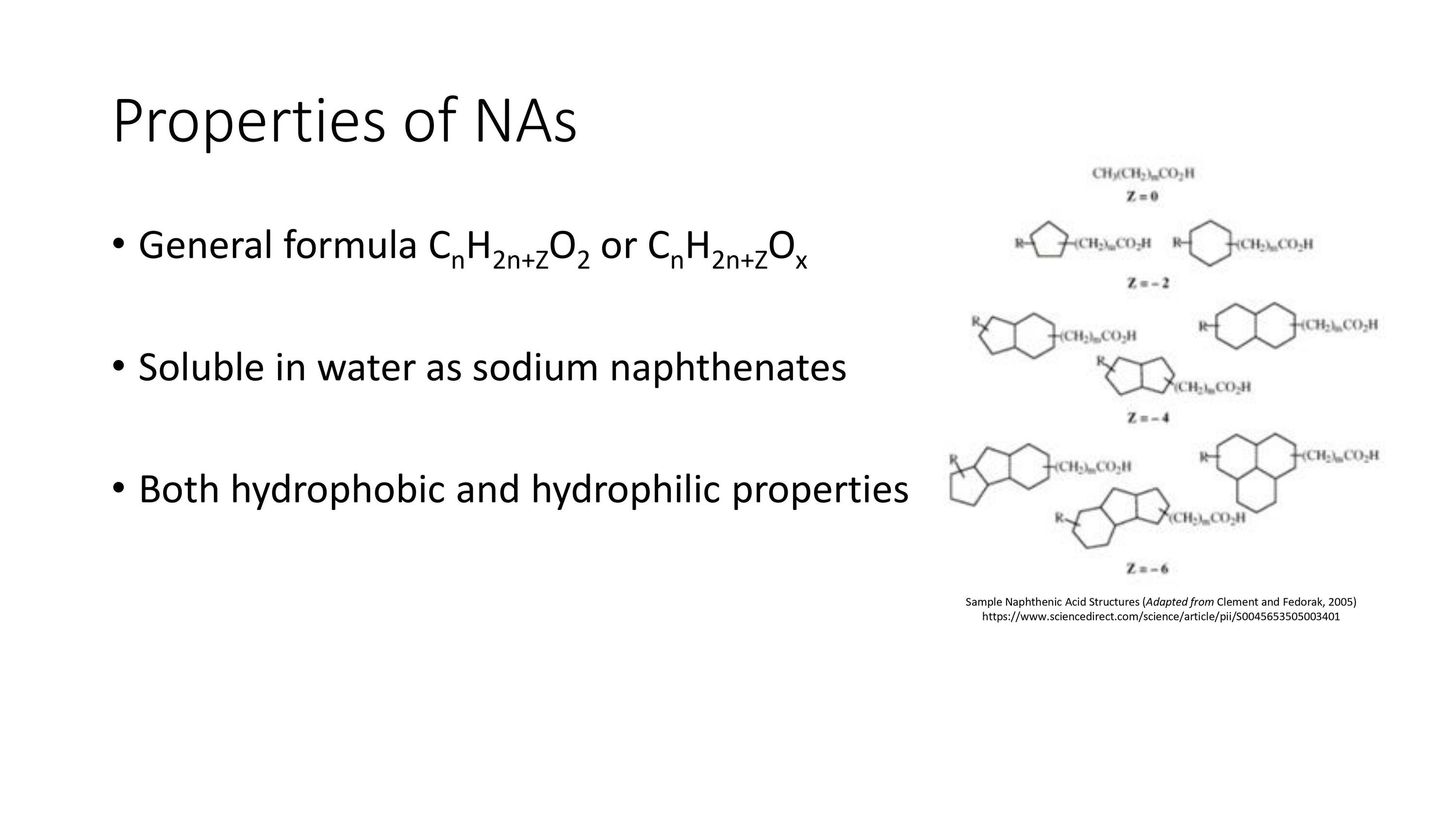 Page 3 of Naphthenic Acid Overview Presentation