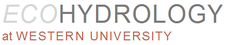 Ecohydrology at Western University logo