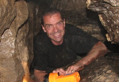Jonathan S. Price in a mine.