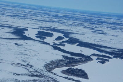 Aerial view of the James Bay Lowland