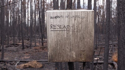   A fire damaged data logger box