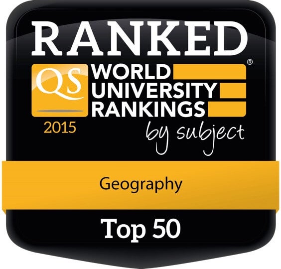 Geography at the Unviersity of Waterloo is ranked top 50 by QS World.
