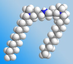3D Model of the 12-7NH-12 gemini surfactant