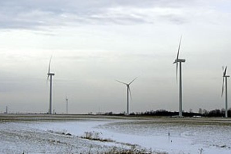Lake Huron wind turbine