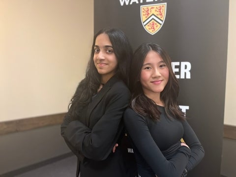 Photo of team members Aanya and Noella