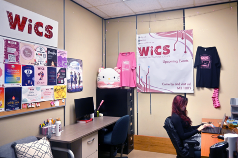 The inside of the WiCS office in MC