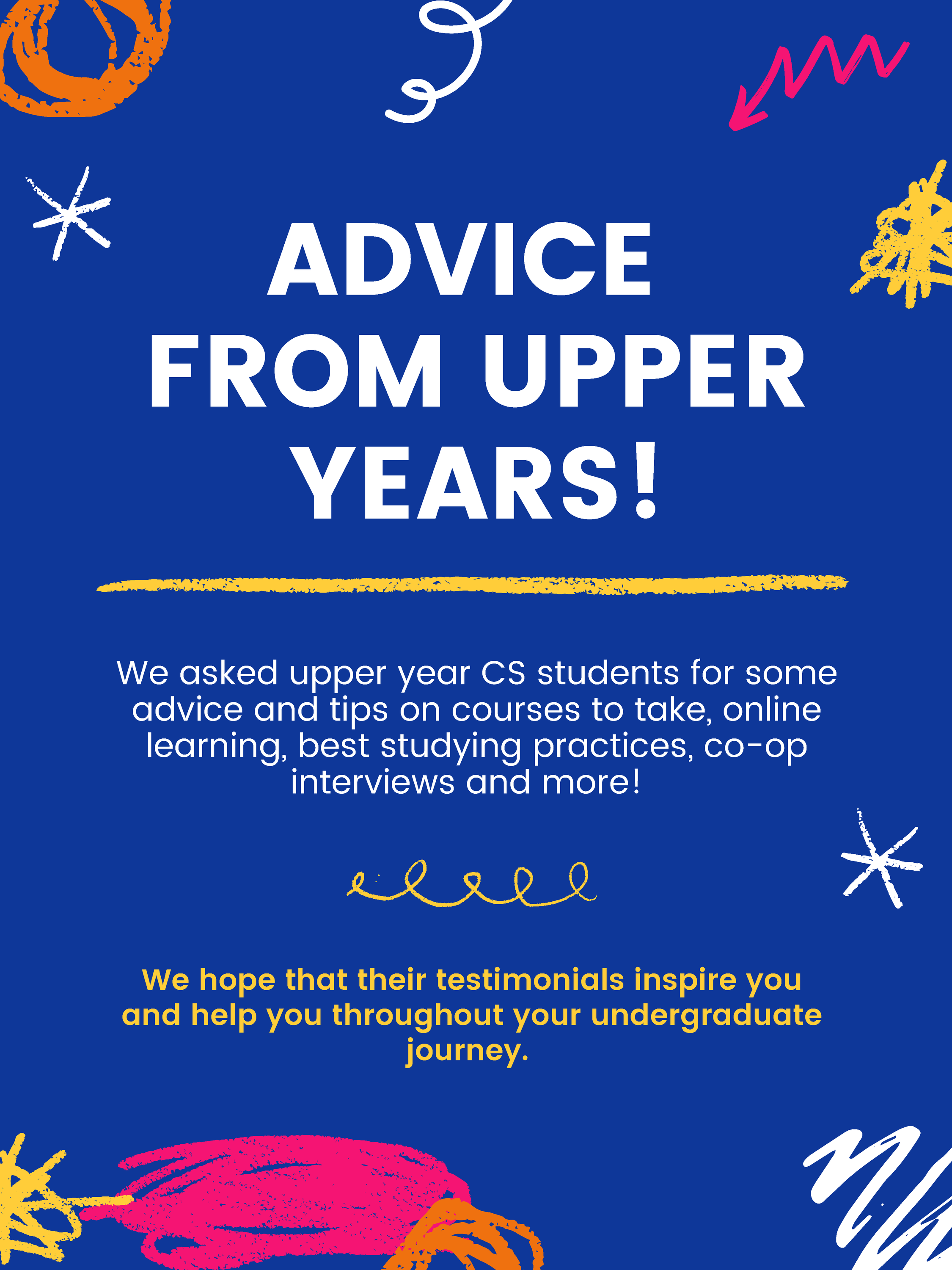cover page of advice from upper years