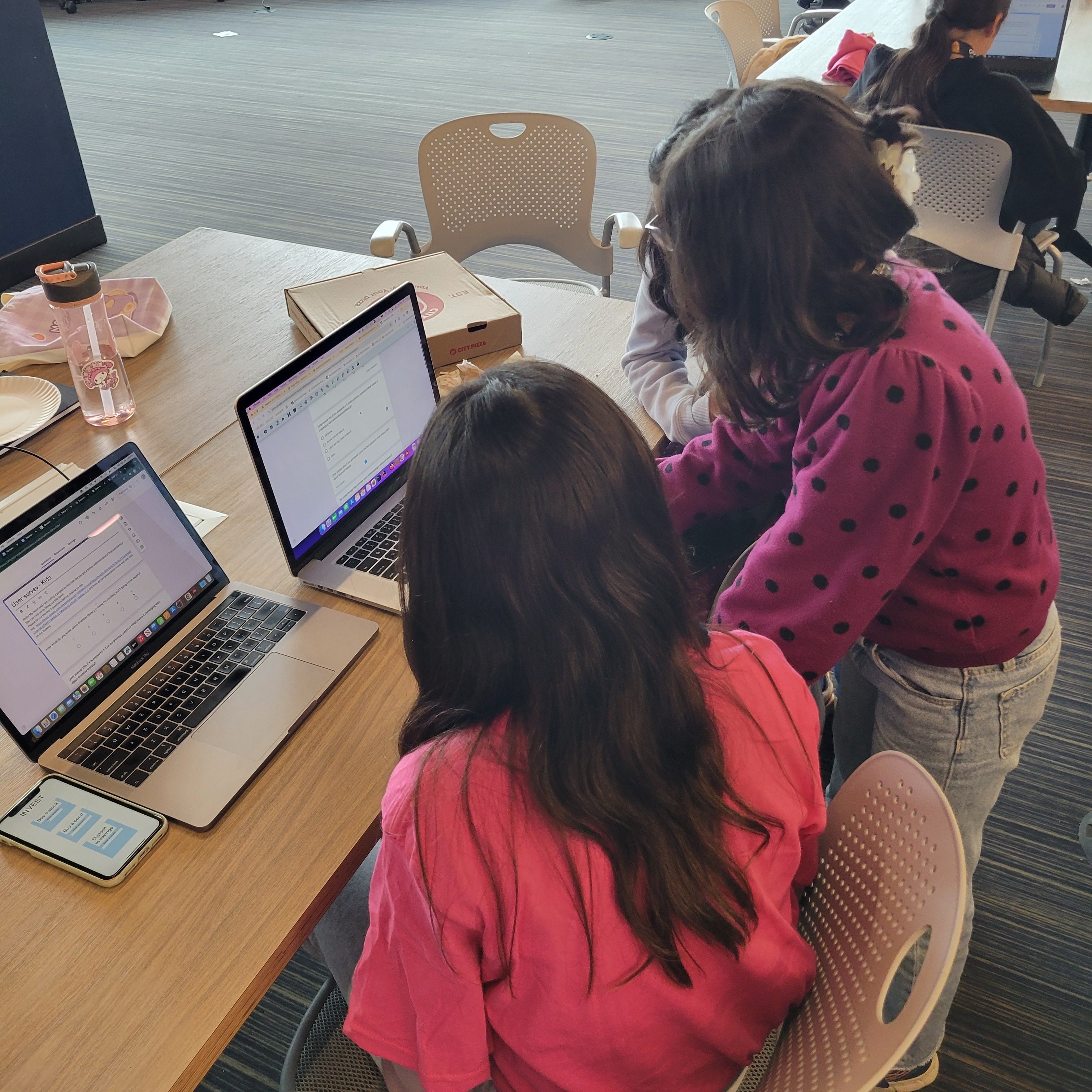 Team TheSassySisters gathering more user feedback at Technovation Working Session 4