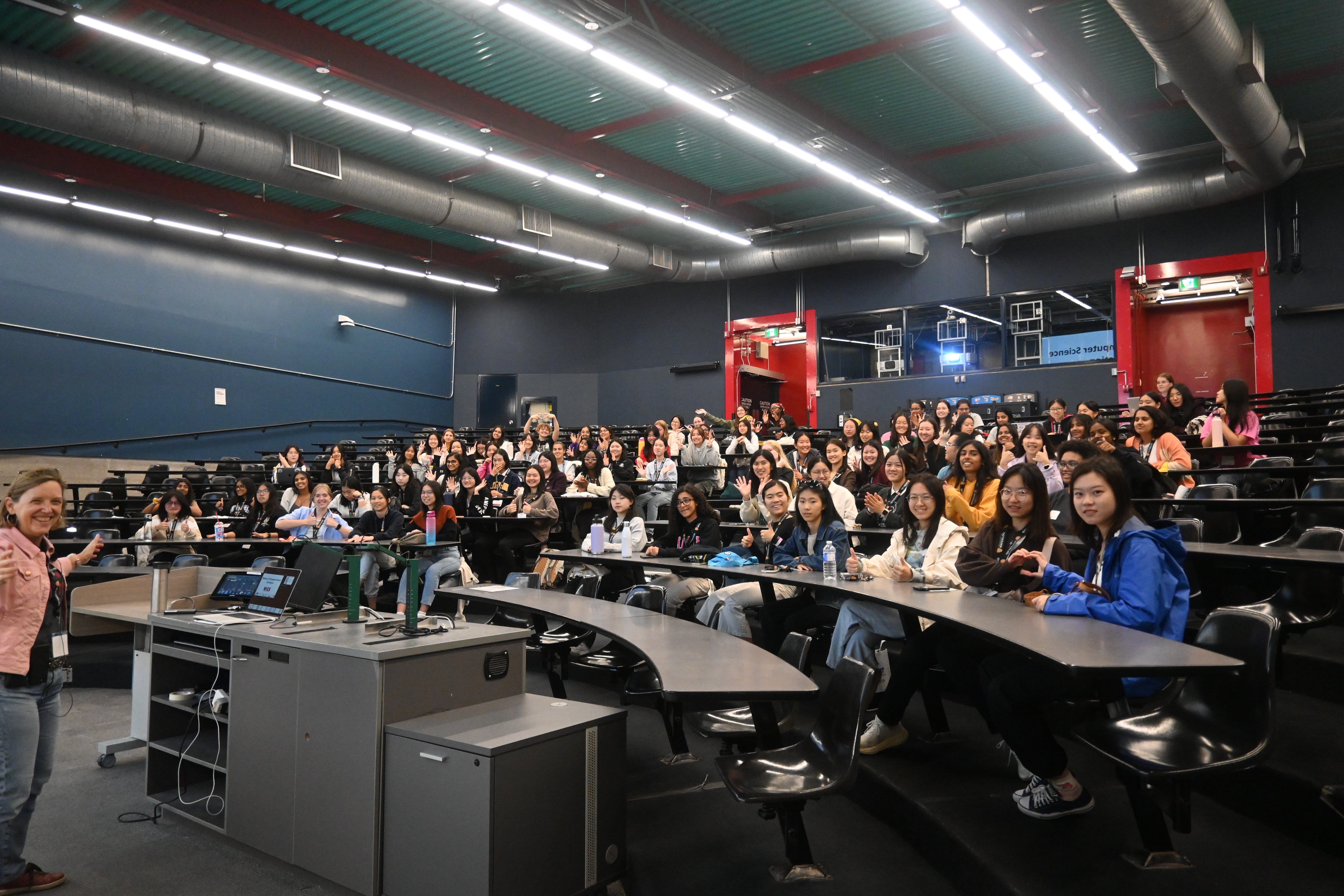 Everyone attending Orientation posing for a group photo.