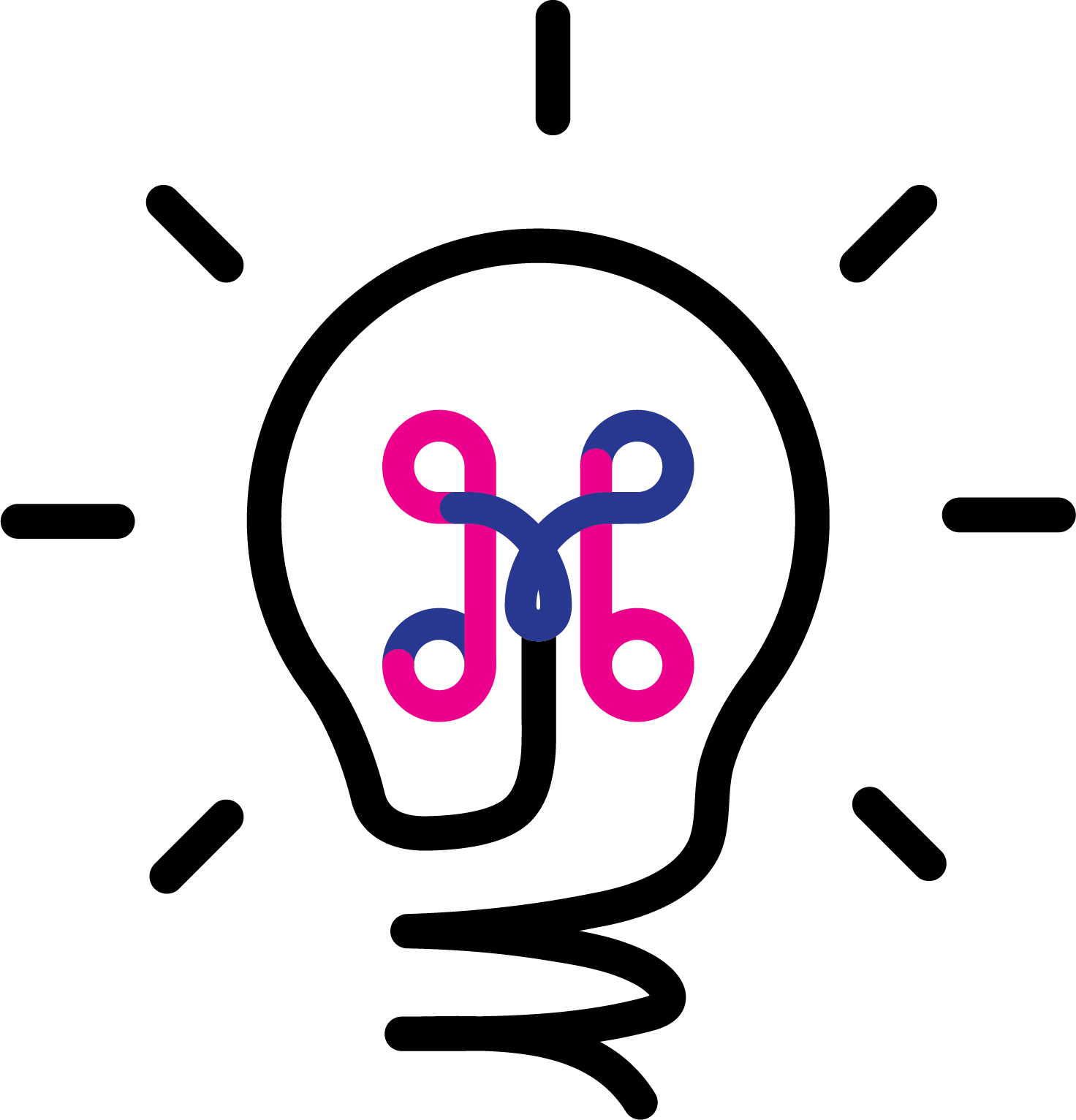 light bulb with gmb filament logo