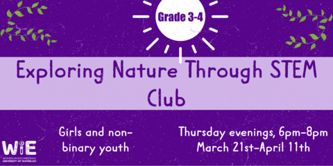 Exploring Nature Through STEM club event poster