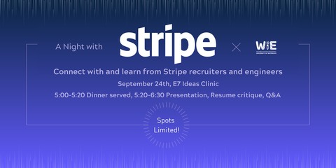 A night with stripe event poster