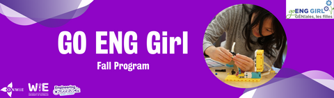 Promotional image for Go ENG Girl, fall event, showing a girl building something with LEGOs