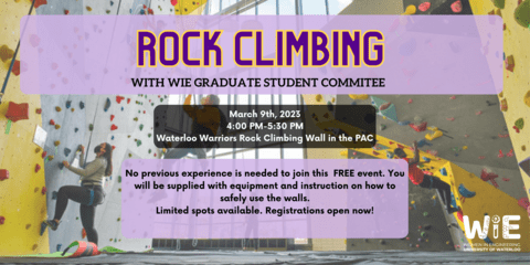 Rock climbing event description