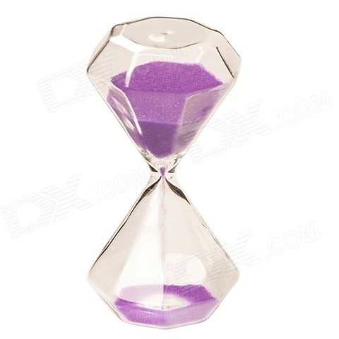 purple hour glass
