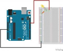 Arduino and breadboard diagram