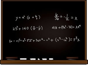 Blackboard with equation