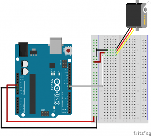 arduino with a servo diagram