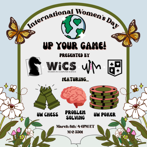International Women's Day cropped poster advertisement for Up Your Game