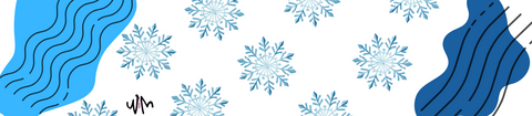 Pretty banner with snowflakes