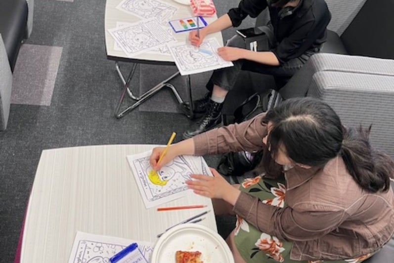 Students colouring