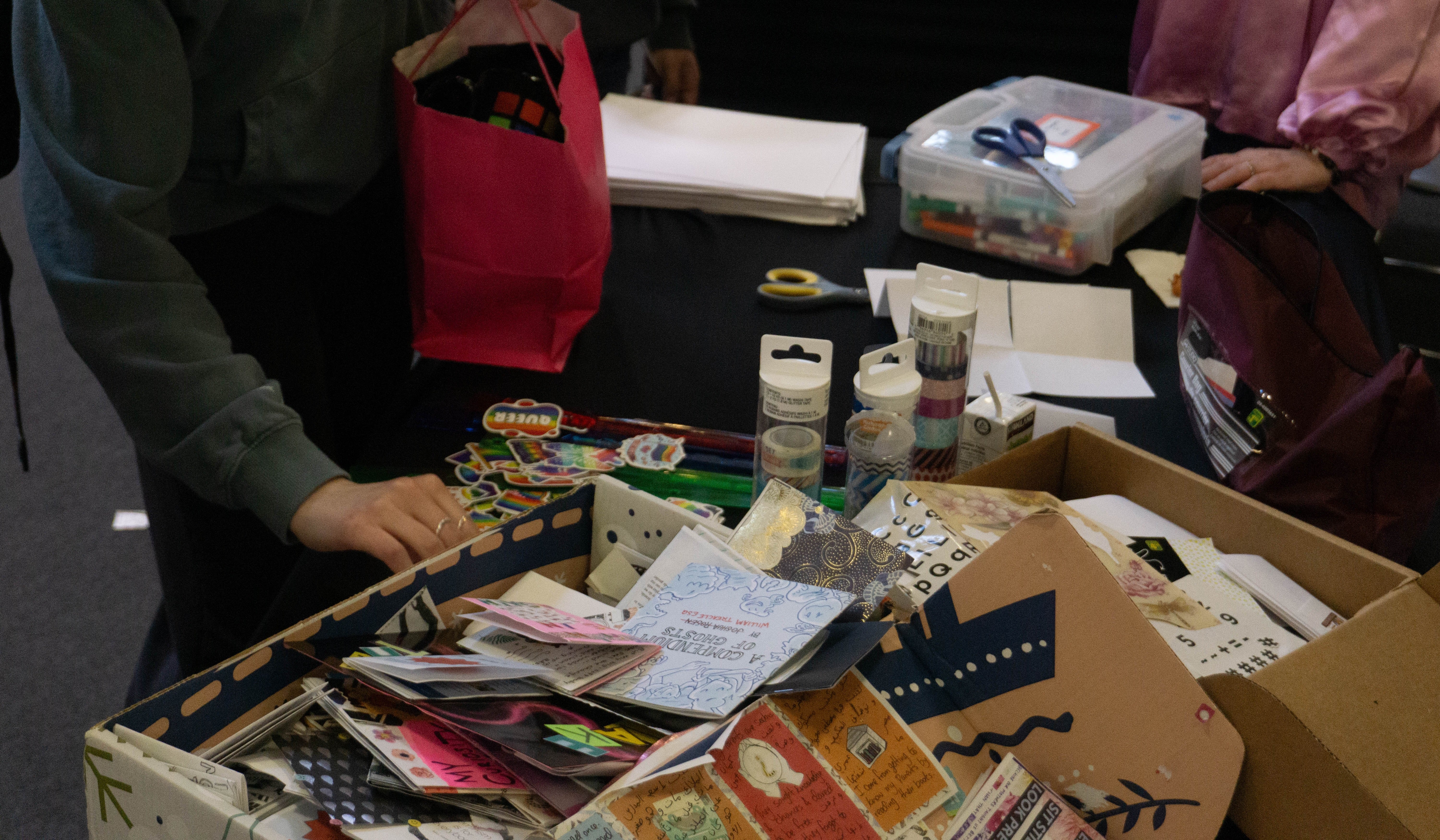 participants making zines
