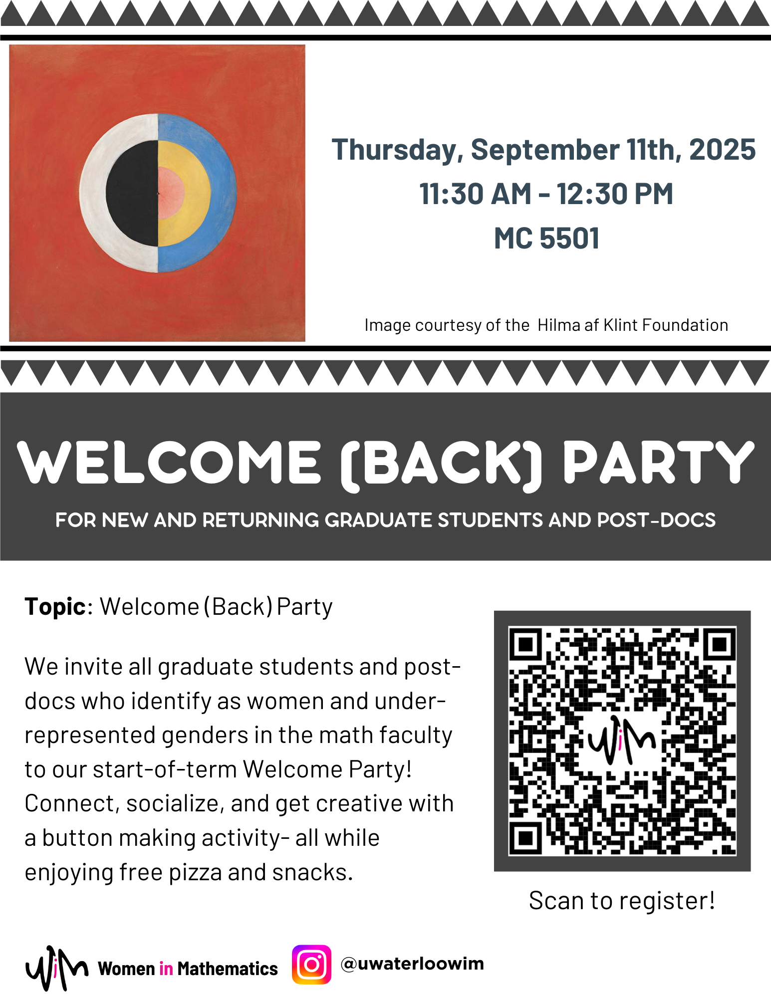 Graduate Welcome (Back) Party poster