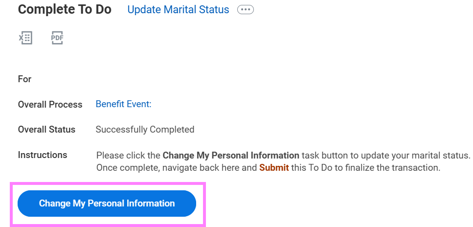 update marital status
