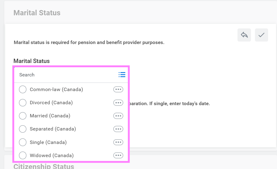 marital status change