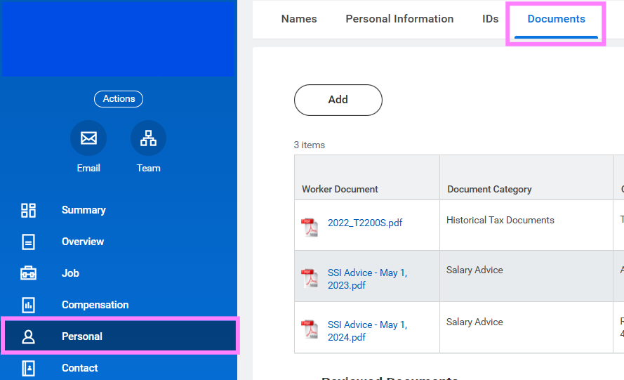 Personal > Documents