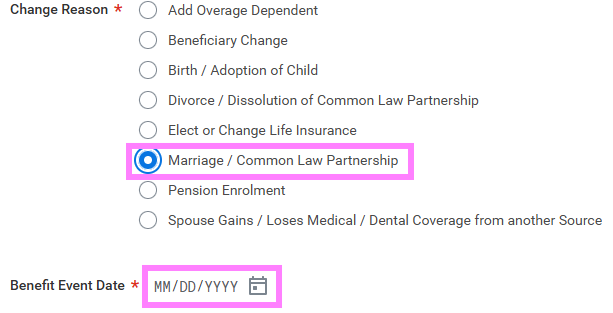 marriage/common law