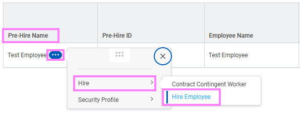 Test Employee Appear as Text