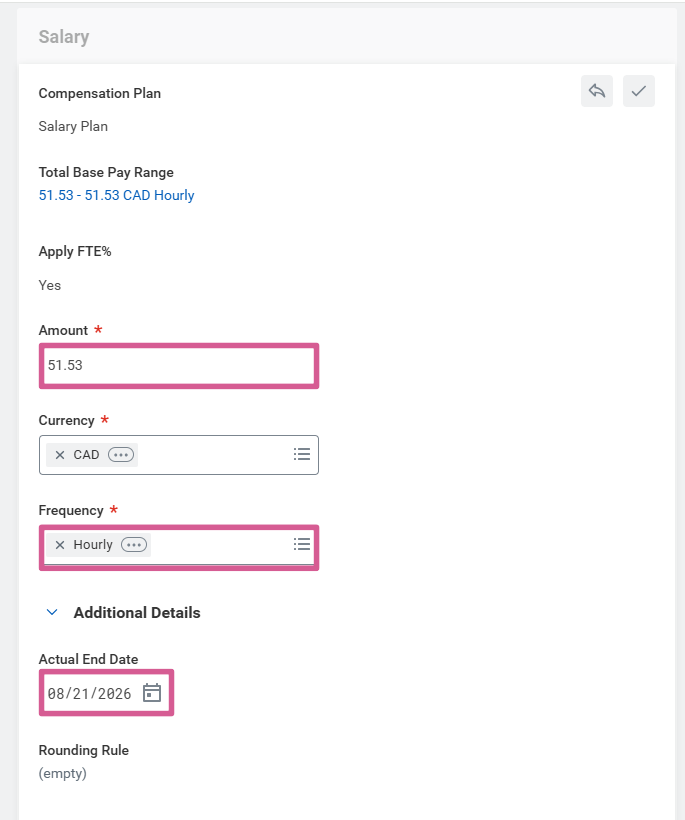 Salary for GTA/GRA hire