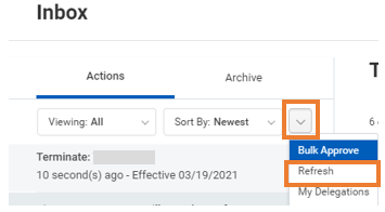 Screenshot of refresh button