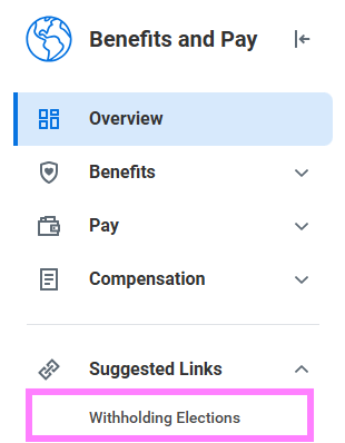 withholding elections button