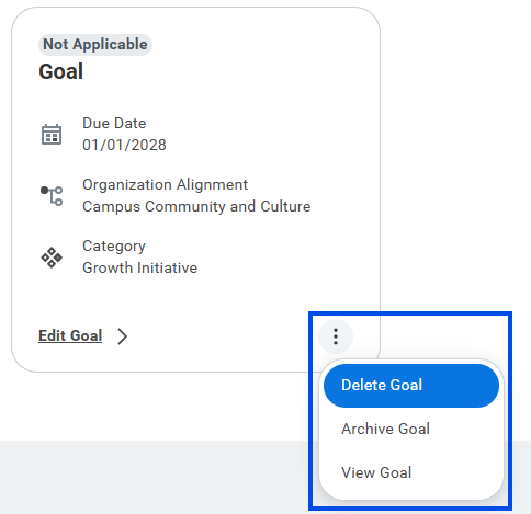 Related actions on a Goal