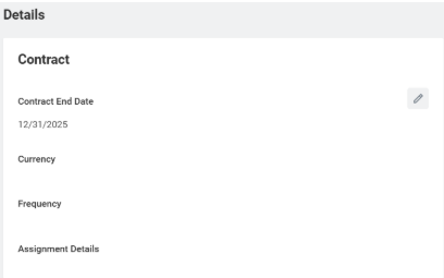 Start --> Current Contract End Date