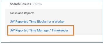Screenshot of search results