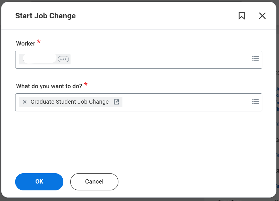 Start Job Change Task