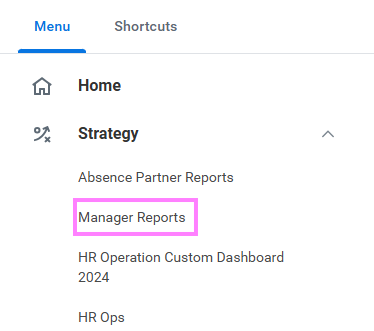 manager reports tab