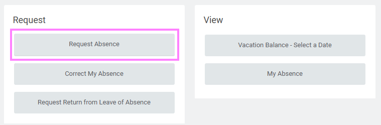 request absence button