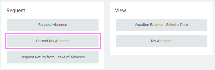 screenshot of correct my absence