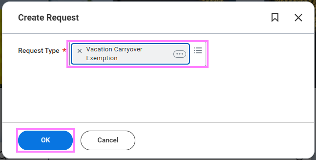 Vacation Carryover Request