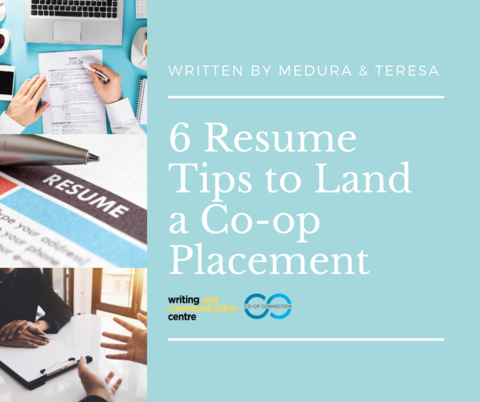 6 Resume Tips to Land a Co-op Placement
