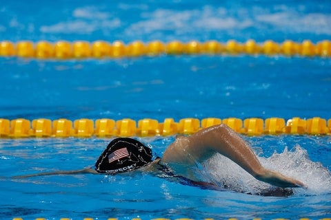 Katie Ledecky swimming front crawl