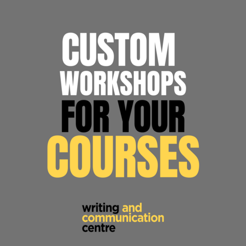 Custom workshops for your courses