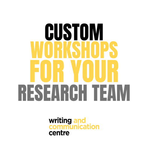 Custom workshops for your research team