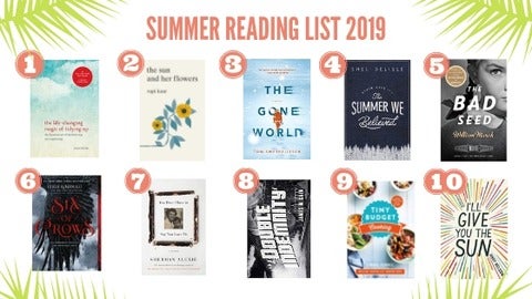 Top 10 summer reading book selections.