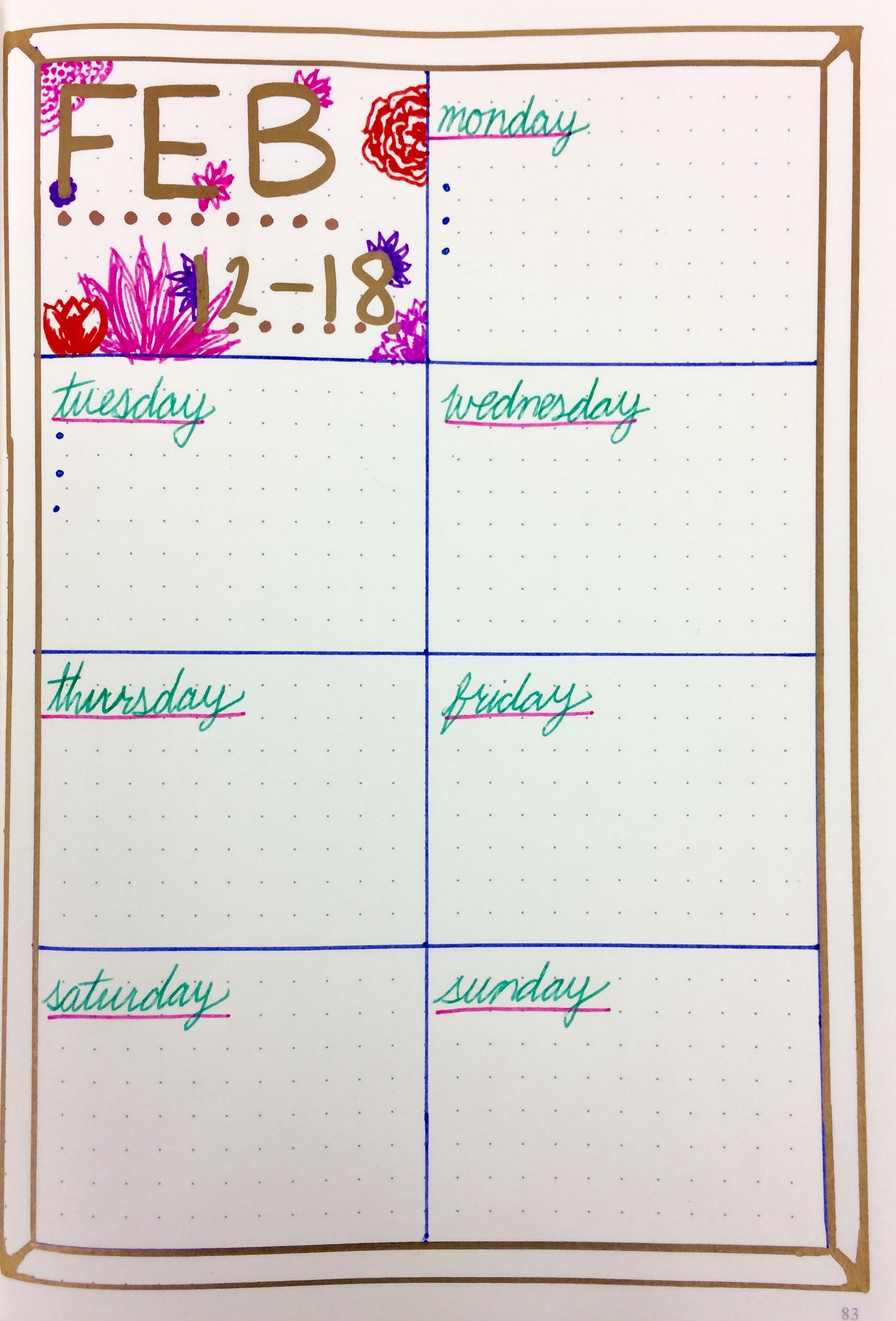 creative weekly log